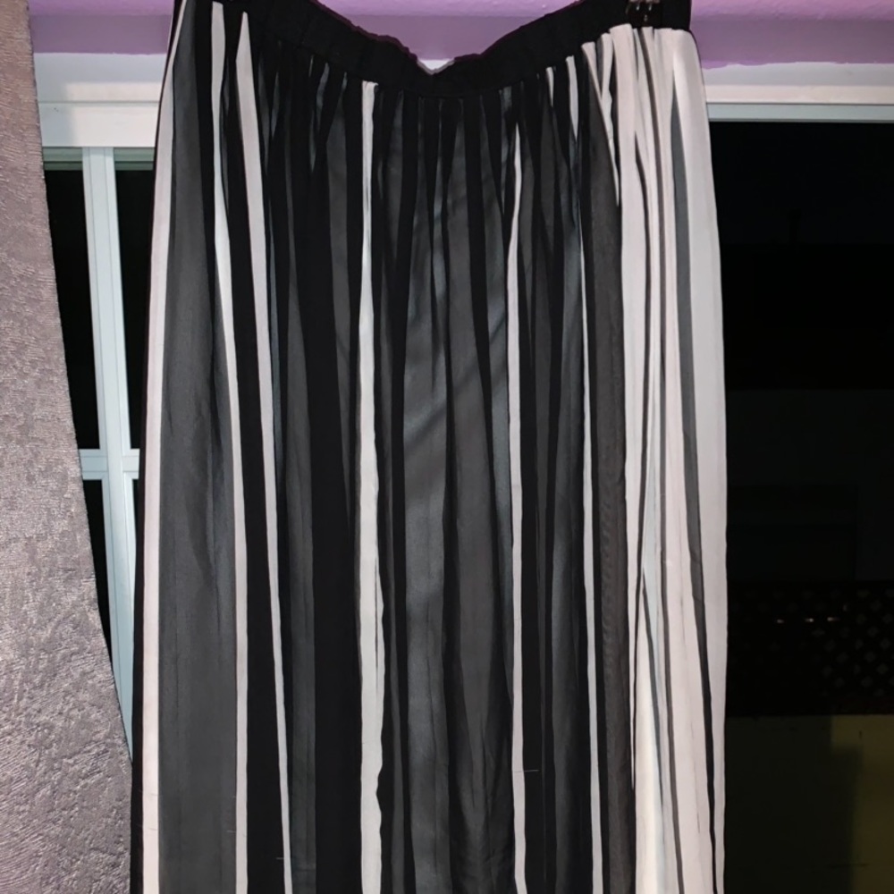 Black and white   under knee skirts